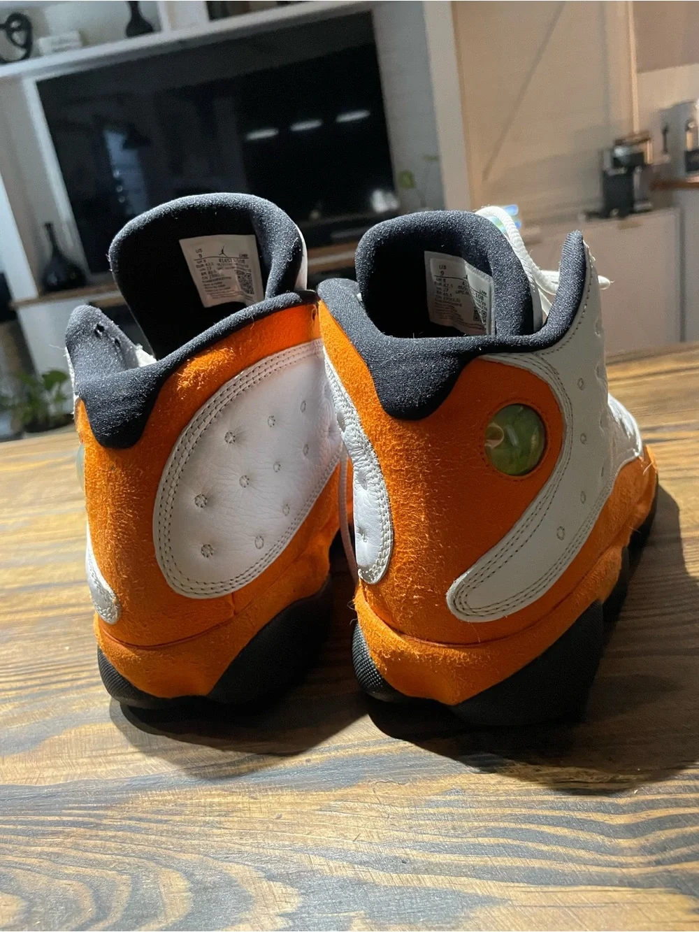 Jordan Men’s 13 Retro Sneakers - White/Orange/Black
